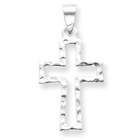 goldia Sterling Silver Polished Open Cross Pendant