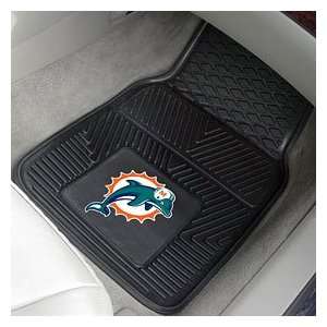 Miami Dolphins Heavy Duty Vinyl Front Seat 2 Piece Car Mat 