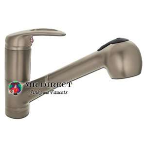   PVD Brushed Nickel Kitchen Faucet with Pull Out Spray: Everything Else