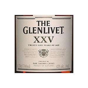  The Glenlivet Scotch 25 Year 750ML Grocery & Gourmet Food