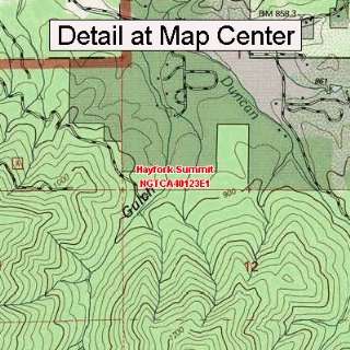 USGS Topographic Quadrangle Map   Hayfork Summit, California (Folded 