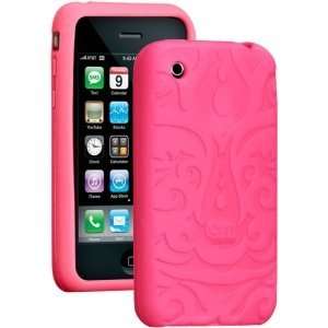  New Pink Tiki Tribal Skin Silicone Case for iPhone 3G S 