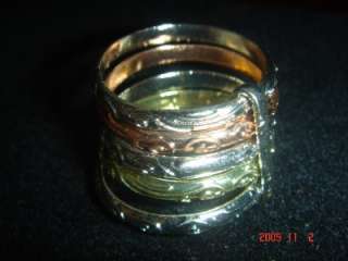 STACK RINGS GOLD FILLED WIRE SILVER BRASS METALS .5  
