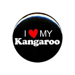  1 I Love My Kangaroo Button/Pin 