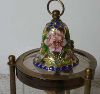 Cloisonne Bell Top Glass Case Fish Clock, Animated No R  