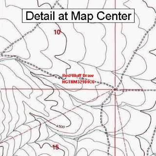  USGS Topographic Quadrangle Map   Red Bluff Draw, New 