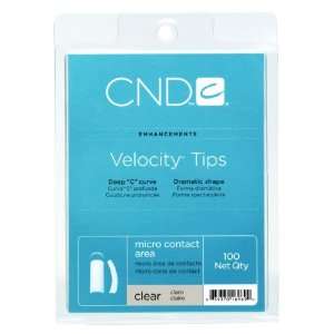  CND Clear Velocity Tips   100 ct