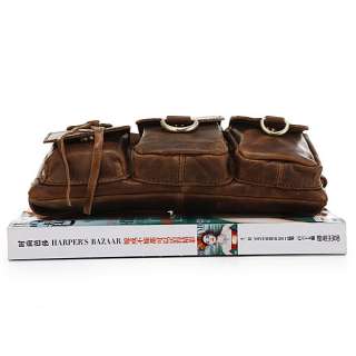 Vintage Leather Mens Brown Waist Bag Fanny Packs Purse Accessories 
