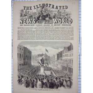   1860 INAUGURATION STATUE LORD CLIVE SHREWSBURY ENGLAND