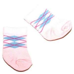 American Girl Doll Clothes Pink Argyle Socks : Toys & Games :  