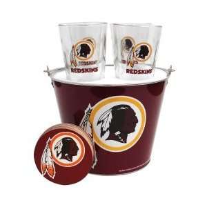 Washington Redskins Pint Glasses and Beer Bucket Set  Washington 