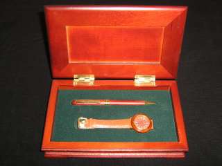 Personalized Pen and Wooden Frame Watch Gift Set  