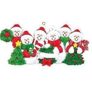   Family of 6 Personalized Christmas Holiday Ornament: Home & Kitchen