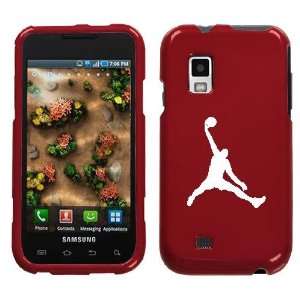   GALAXY S FASCINATE I500 WHITE AIR JORDAN LOGO ON A RED HARD CASE COVER