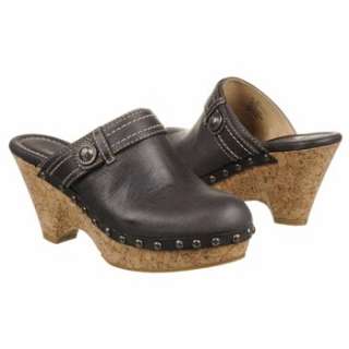 Womens Frye Audra Button Clog Black Vintage Leathe Shoes 