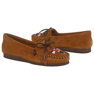   Minnetonka Moccasin Thunderbird Crepe Sole Brown Suede Shoes