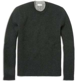  Clothing  Knitwear  Crew necks  Ribbed Wool Sweater