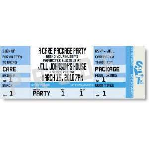 Cool Blue Care Package Ticket Invitations 