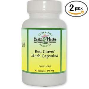 Alternative Health & Herbs Remedies Red Clover Herb Capsules, 60 Count 