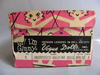 VOGUE Brunette Flip GINNY SLW PL #239 1954 Scottie Dog Dress/Box 