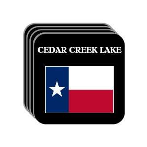  US State Flag   CEDAR CREEK LAKE, Texas (TX) Set of 4 Mini 