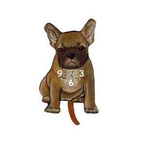  Dog Breed Pendulum Clock   French Bulldog (Brown)