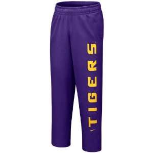  Nike LSU Tigers Purple Student Body Fleece Pants: Sports 