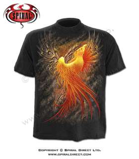 ORIGINAL Spiral© T Shirt Phoenix Rising XL Feuervogel 2seiten Druck 