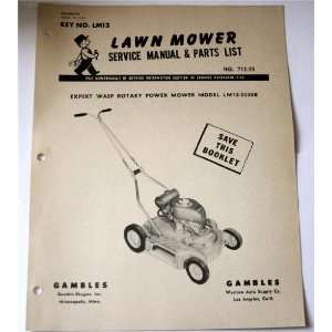  Expert Wasp Rotary Power Lawn Mower Service Manual and 