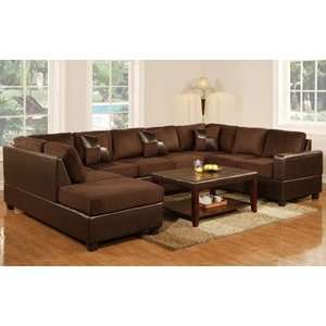   3 PCS Sectional Sofa with 3 Accent Pillows
