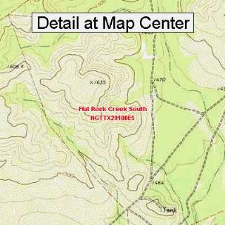   Map   Flat Rock Creek South, Texas (Folded/Waterproof) Sports
