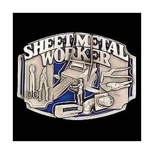 Pewter Belt Buckle   Sheet Metal Worker