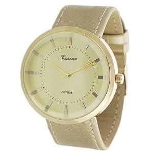   Designs Womens Gold Simulated Patent Leather Watch GP Designs