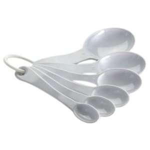  Precidio Measuring Spoons, Set of 6, Bright White Kitchen 