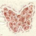 vergroessern 3 servietten heart of roses rose schmetterl ing neu