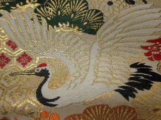  13a5162 Vintage Japanese Kimono MARU OBI Gorgeous Silk 