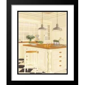  Steven Norman Framed and Double Matted 25x29 Kitchen Scene 