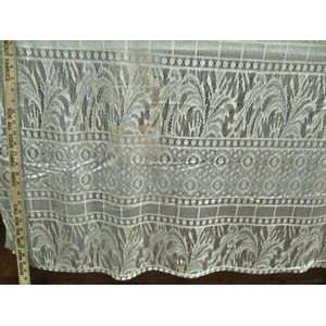  Fabric Lace Panel White with Gold Highlights V404 By Yard 