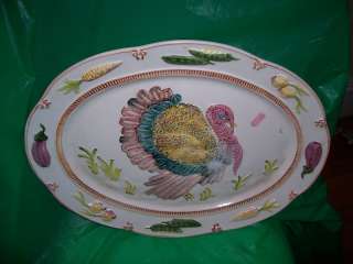 Weiss Turkey Platter 17.5 Brazil Majolica like Design  
