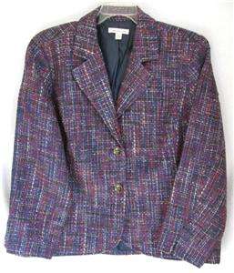 Coldwater Creek Jewel Toned Tweed Jacket  