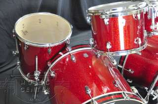  Series Red Glitter Sparkle Big Double Bass Beat 5pc Drum Kit  