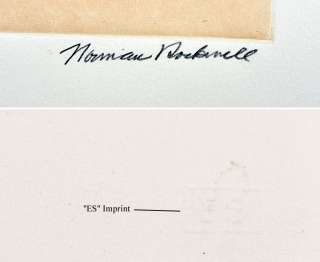 Genuine Norman Rockwell Signed Sketch Hand & Pencil  