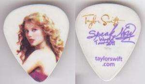 Taylor Swift Speak Now World Tour 2011 tour used guitar pick *free ww 