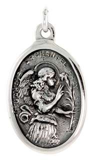   Silver St. Gabriel Archangel Medal 15/16 X 5/8 (24 mm X 16 mm