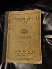 NASH Master Parts List No. 3 , March 30th 1938 third edition original