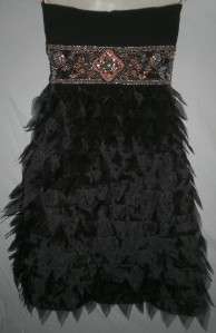 Sue Wong BLACK COCKTAIL EVENING DRESS 2 NWT $358 Beaded  