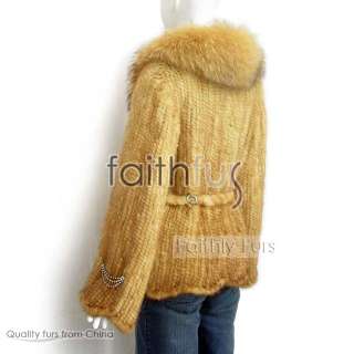 Mink Fur Knitted/Braided Coat/Jacket/Outerwear/Overcoat  