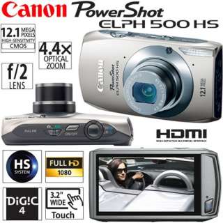 Canon PowerShot ELPH 500 HS Digital Camera w/ 8GB Kit 13803133783 
