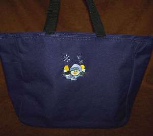 Cute Baby Penguin Slipped on Ice & Snow Diaper Tote Bag  
