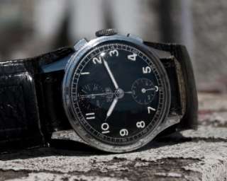 WWII HEUER MILITARY MENS CHRONOGRAPH from 1940s  